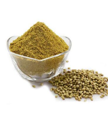 Coriander powder, made from dried and ground coriander seeds, is a popular spice with a warm, citrusy flavor. It is widely used in various cuisines, particularly in Indian, Middle Eastern, and Latin American dishes. The powder adds a subtle yet distinct aroma and is often used in spice blends, curries, sauces, and marinades. Coriander powder is also known for its digestive properties and is a staple in many spice cabinets around the world.