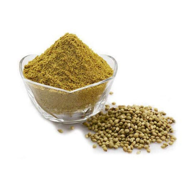 Coriander powder, made from dried and ground coriander seeds, is a popular spice with a warm, citrusy flavor. It is widely used in various cuisines, particularly in Indian, Middle Eastern, and Latin American dishes. The powder adds a subtle yet distinct aroma and is often used in spice blends, curries, sauces, and marinades. Coriander powder is also known for its digestive properties and is a staple in many spice cabinets around the world.